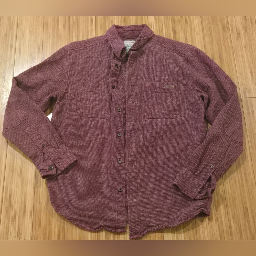 Men's Dickies Burgundy Button-Up Shirt